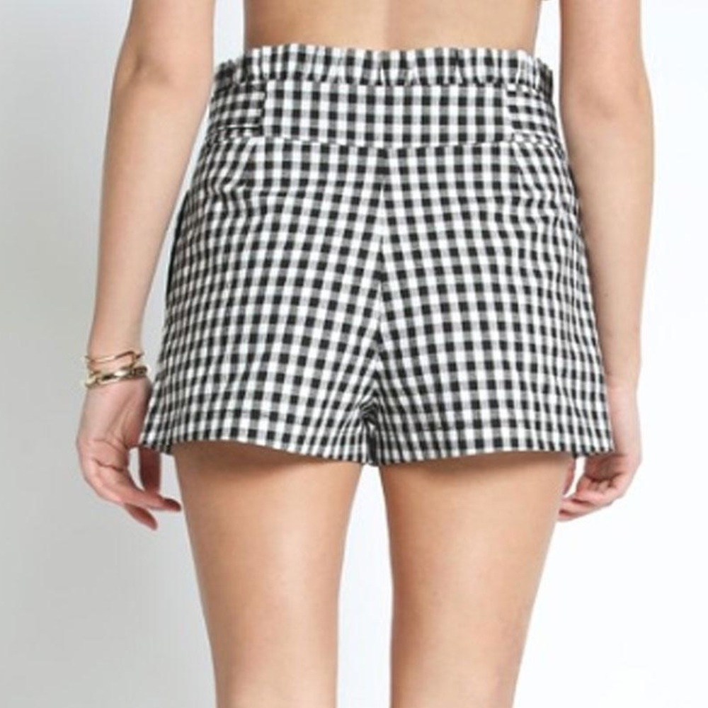 Olivaceous Gingham Shorts - Picture 4 of 13